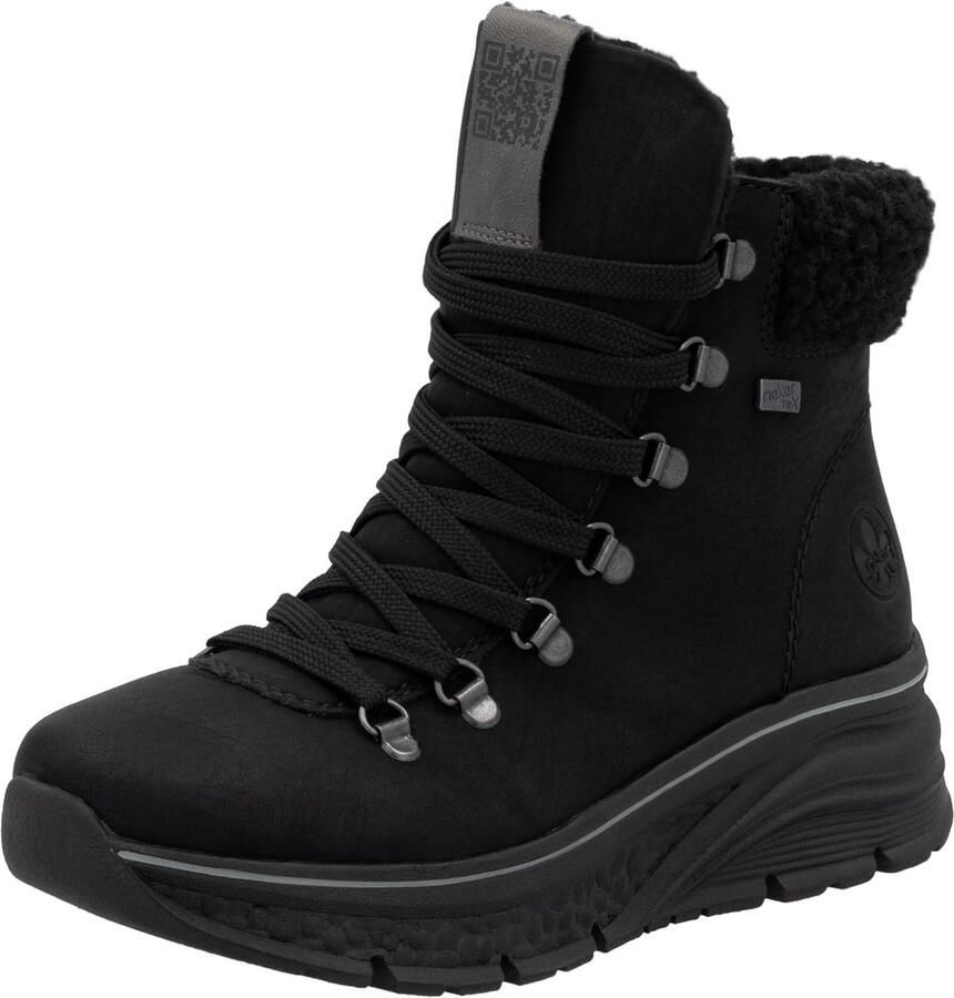 Dames Winterlaarzen Zwart Waterdicht met Warme Voering en Rits