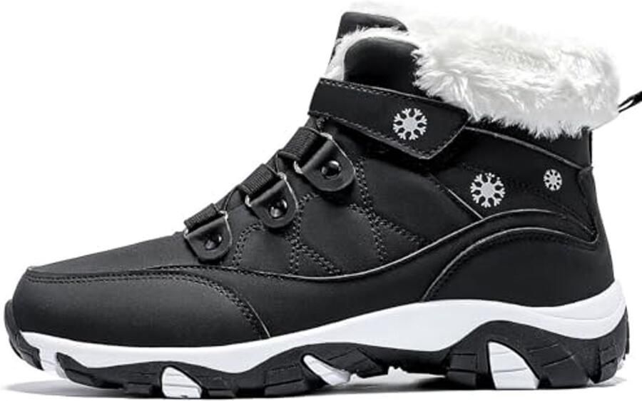 Dames Winterschoenen met Warm Vulling Sneeuwlaarzen en Outdoor Boots Beschikbaar in Zwart en Wit