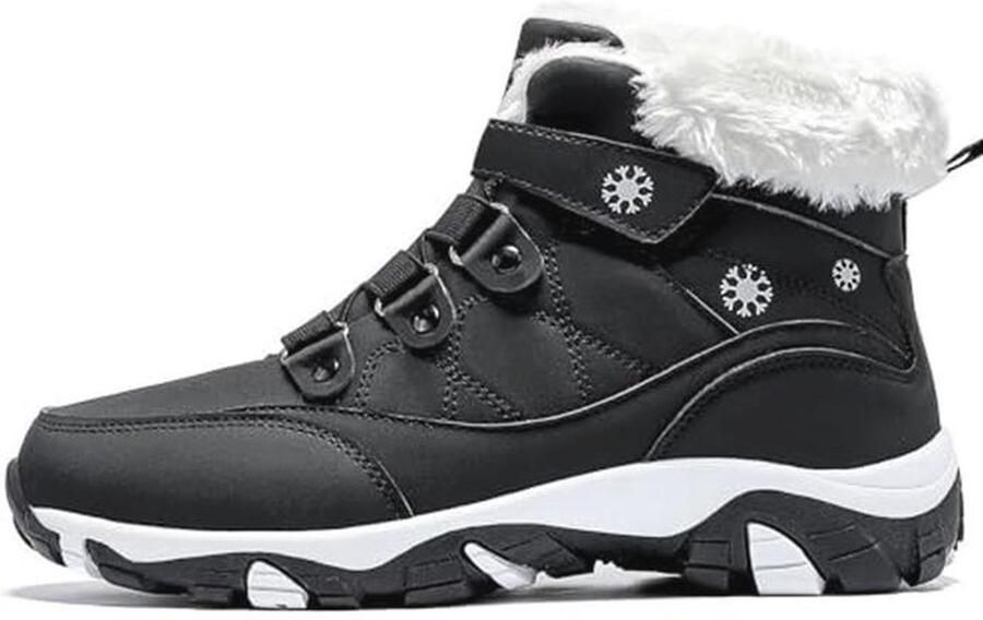 Dames Winterschoenen met Warm Vulling Sneeuwlaarzen en Outdoor Boots Beschikbaar in Zwart en Wit