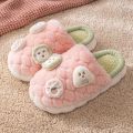 Dames winterslippers Zacht en antislip Gedeeltelijk gesloten ontwerp Warm Zachte zool Geschikt voor binnen en buiten - Roze