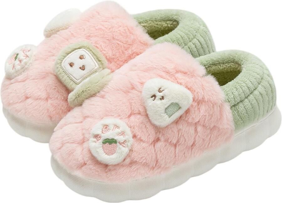 Dames winterslippers Zacht en antislip Slippers met gesloten hiel Warm Zachte zool Geschikt voor binnen en buiten