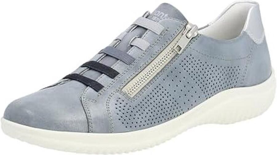 Dames Witte Sneakers met Rits en Veters Comfortabele Lichte Sneakers voor Elke Dag