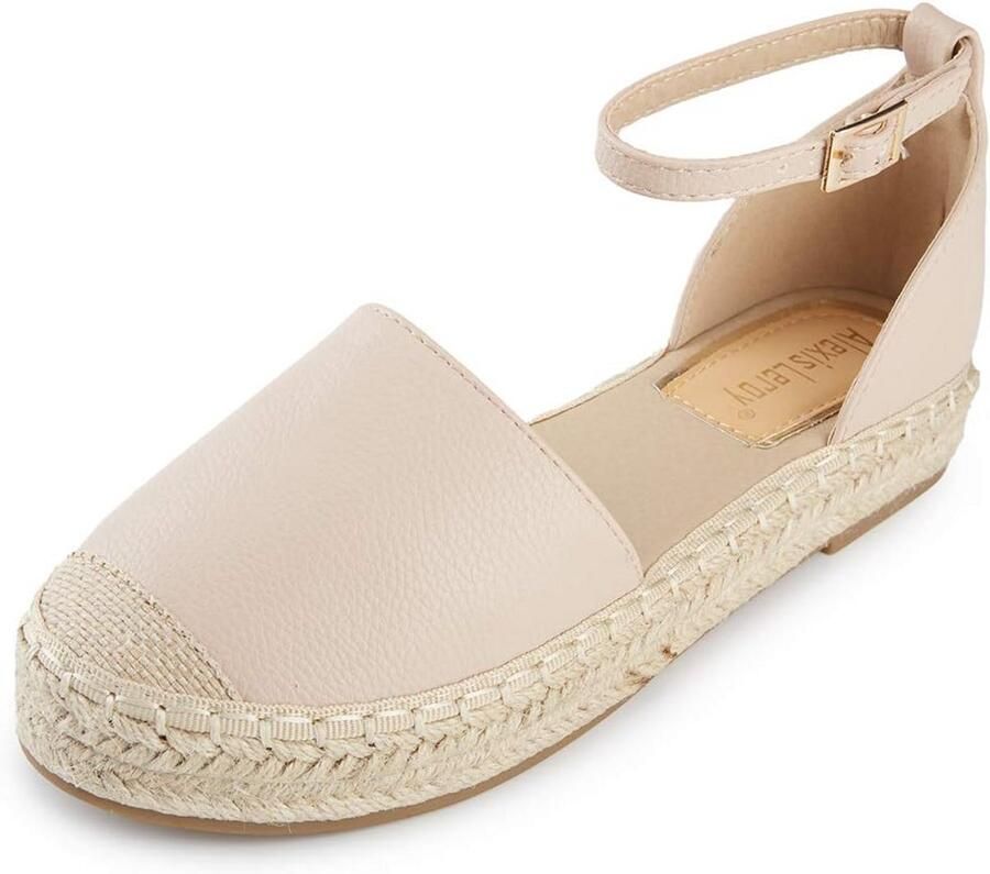 Dames Zomer Platte Espadrille Sandalen met Gesloten Teen