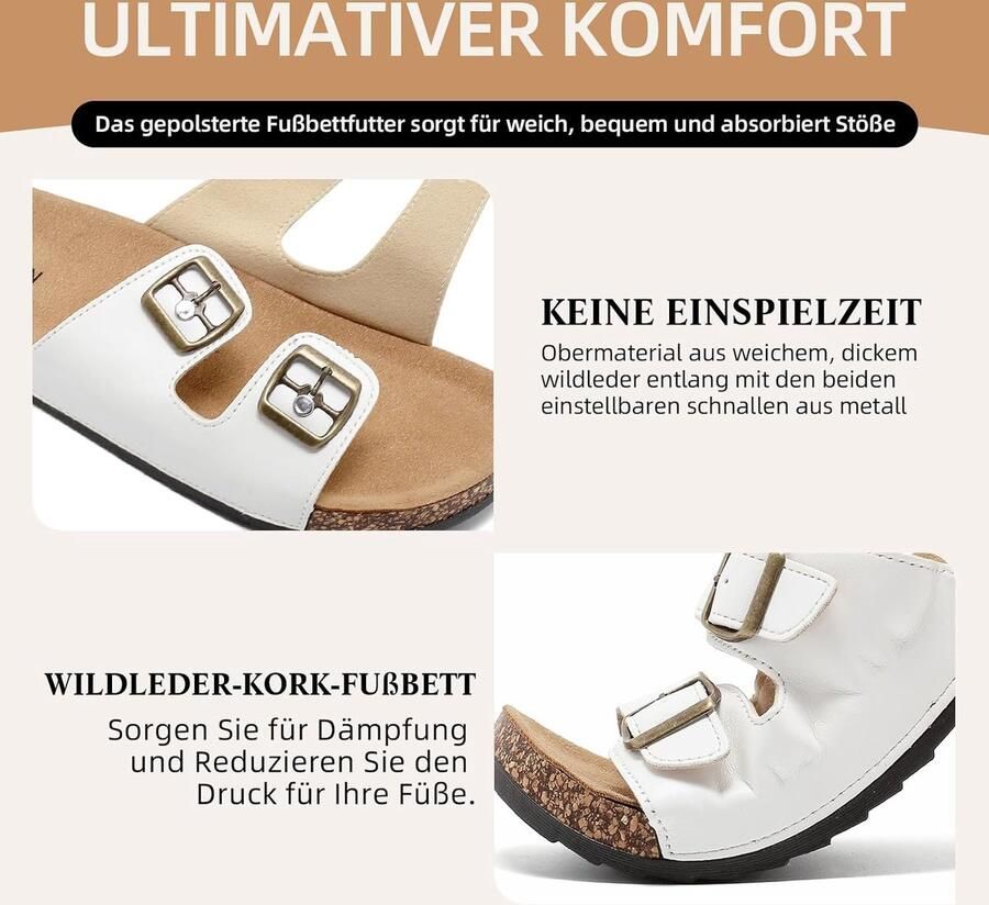 Dames Zomer Sandalen 37 Kurken Voetbed Dobbia Gesp Comfortabel en Antislip ShopVlot