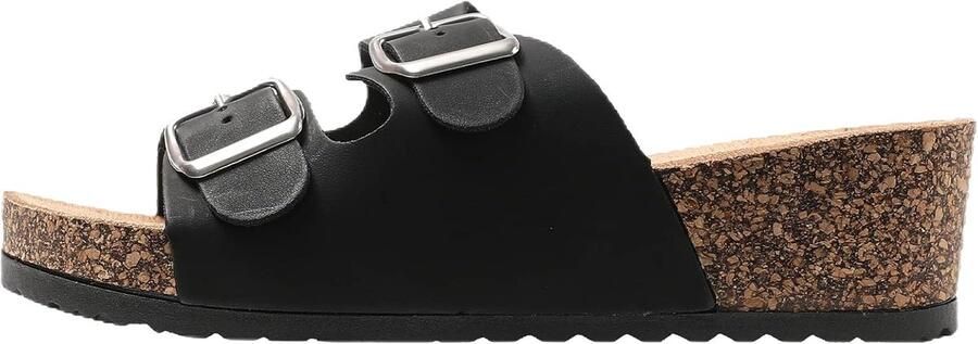 Dames Zomer Sandalen 38 Leren Wedge Hak Comfortabele Kurken Voetbed Perfect voor Strand ShopVlot