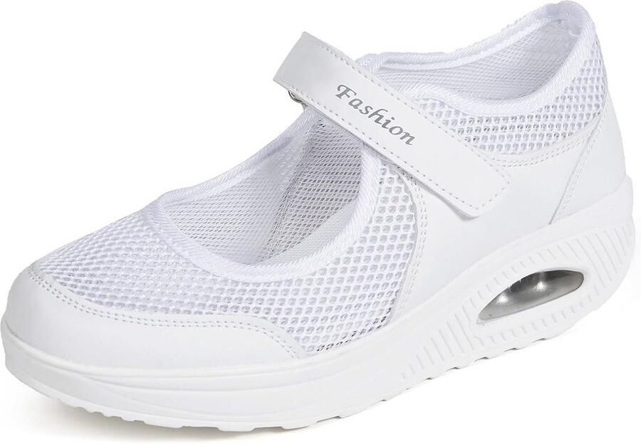 Dames zomer sandalen casual platform mesh klittenband verstelbaar comfortabel slip-on