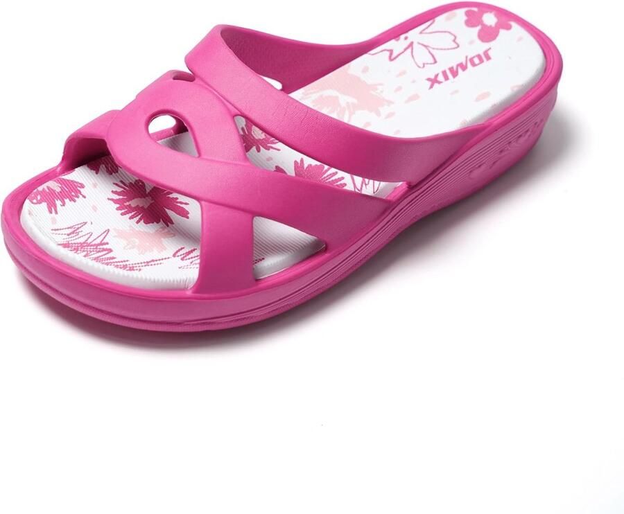 Dames Zomer Slippers Bloemmotief Voetbed Sportsandalen Lichtgewicht Strand Badslippers