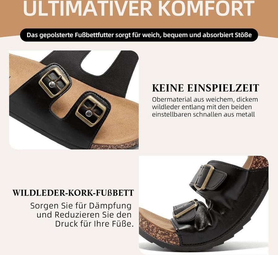 Dames Zomer Sandalen 39 Kurken Voetbed Dobbia Gesp Comfortabel en Antislip ShopVlot