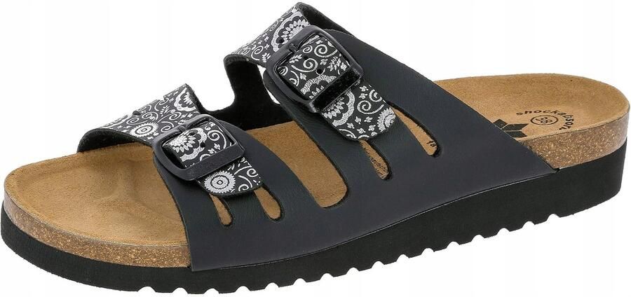 Damesklompen Zwart Zilver Synthetisch Comfort & Stijl