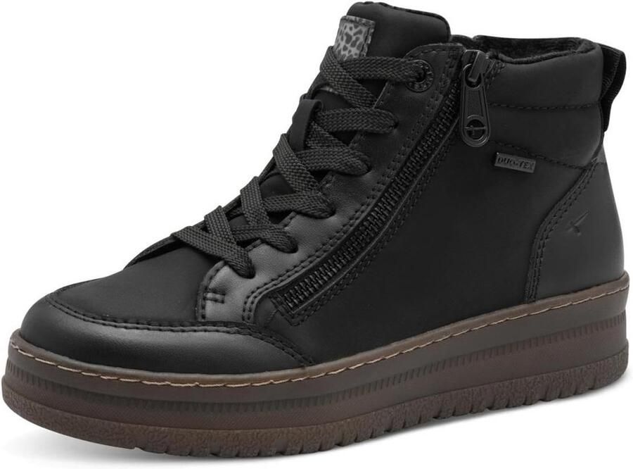 Dames Lace-up Enkellaars Platte Schoen met Duo-tex Voering en Comfort Pasvorm