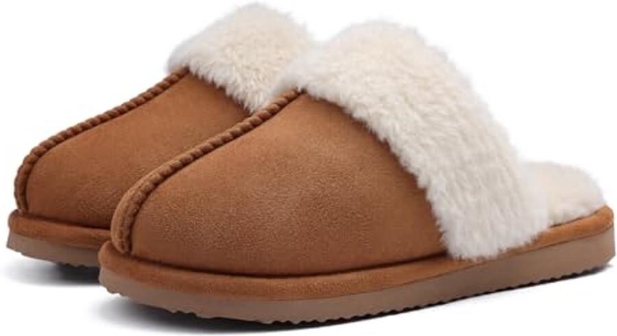 Dames Pantoffels van Traagschuim en Pluche met Antislip