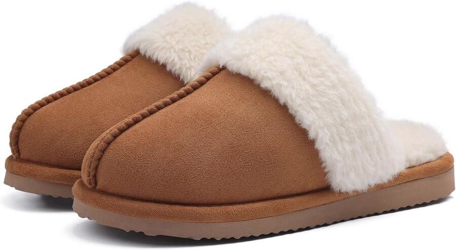 Damespantoffels met Traagschuim en Antislip Zool Zachte Pluche Pantoffels