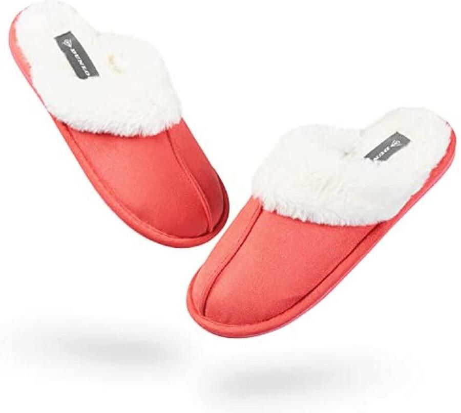 Damespantoffels met traagschuim en bontvoering Antislip Huisslippers