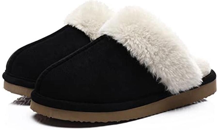Damespantoffels van Traagschuim met Pluche en Antislip