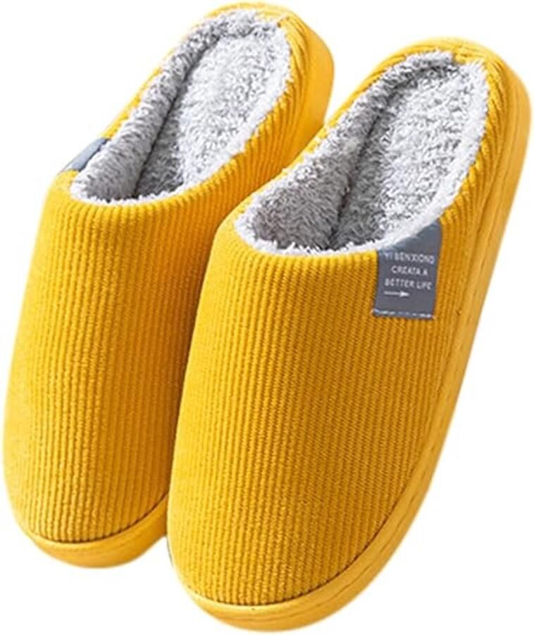 Damespantoffels van traagschuim winterpantoffels voor thuis comfortabele pantoffels van pluche katoen pantoffels voor binnen en buiten winterpantoffels met antislipzool
