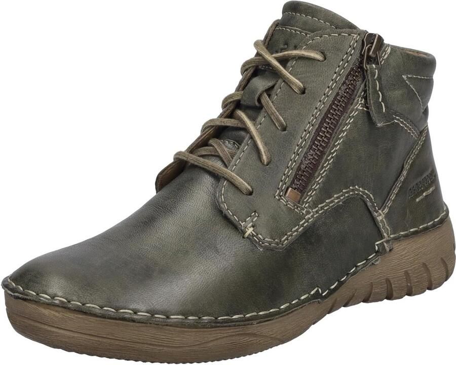 Leren enkellaars voor dames met uitneembaar voetbed