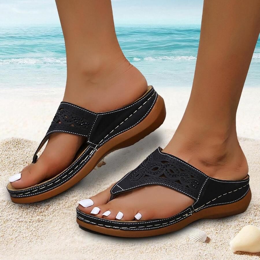 Damessandalen Orthopedische slippers met steunzool Casual antislipslippers voor winkelen dagelijks gebruik reizen vakantie Eastuy