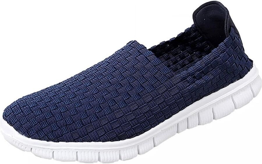Damesschoenen elastisch geweven licht slip-on licht ademend modieuze gymschoenen