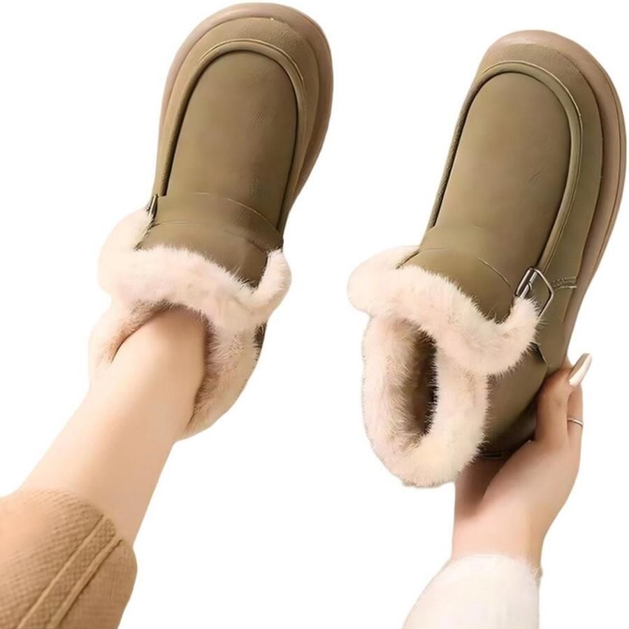 Damesschoenen -maat L-39 Suitable for foot length Snowboots Gevoerd met dikke fleece Warm & comfortabel Platte zool Katoenen laarzen met zachte zool Outdoor- winterschoenen Geschikt voor warmte in de winter enz