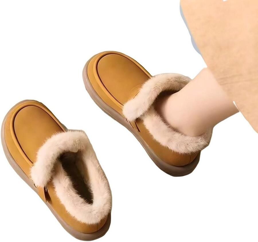 Damesschoenen -maat S-37 Suitable for foot length Snowboots Gevoerd met dikke fleece Warm & comfortabel Platte zool Katoenen laarzen met zachte zool Outdoor- winterschoenen Geschikt voor warmte in de winter enz