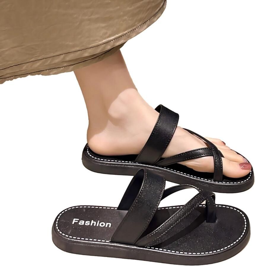 Damesslippers M 38-39 Voetlengte 23 5– Voetbreedte 9- Instapslippers Sandalen Casual strandsandalen Zomerslippers Gekruist ontwerp Lichtgewicht & comfortabel Ideaal om te wandelen en voor dagelijks gebruik