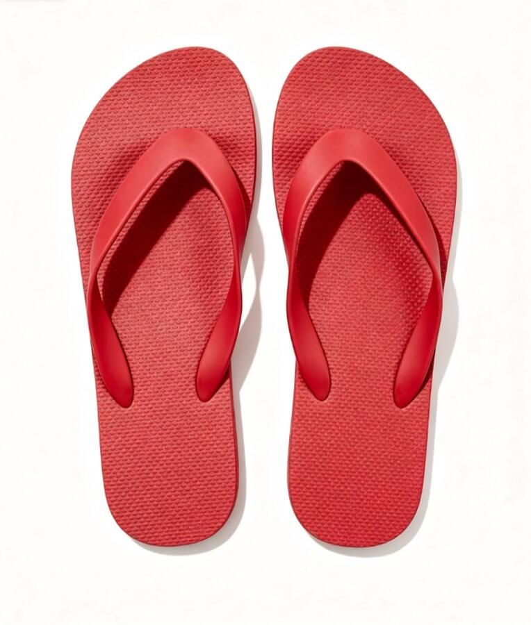 Damesslippers met gespleten teen stijlvol en comfortabel rood perfect voor het zomerstrand douchen zwemmen en sporten )