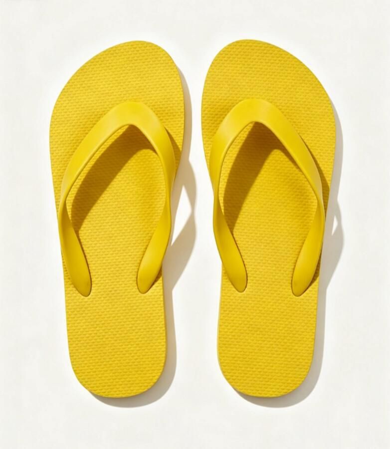 Damesslippers met gespleten teen stijlvol en comfortabel geel perfect voor het zomerstrand douchen zwemmen en sporten )