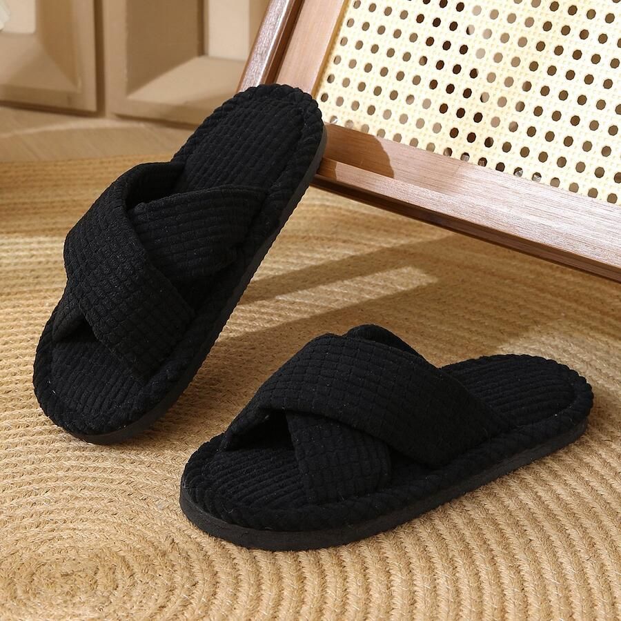 Damesslippers voor binnen Open teenmodel Comfortabel en lichtgewicht Ademend materiaal Duurzame zool Geschikt voor binnen en buiten