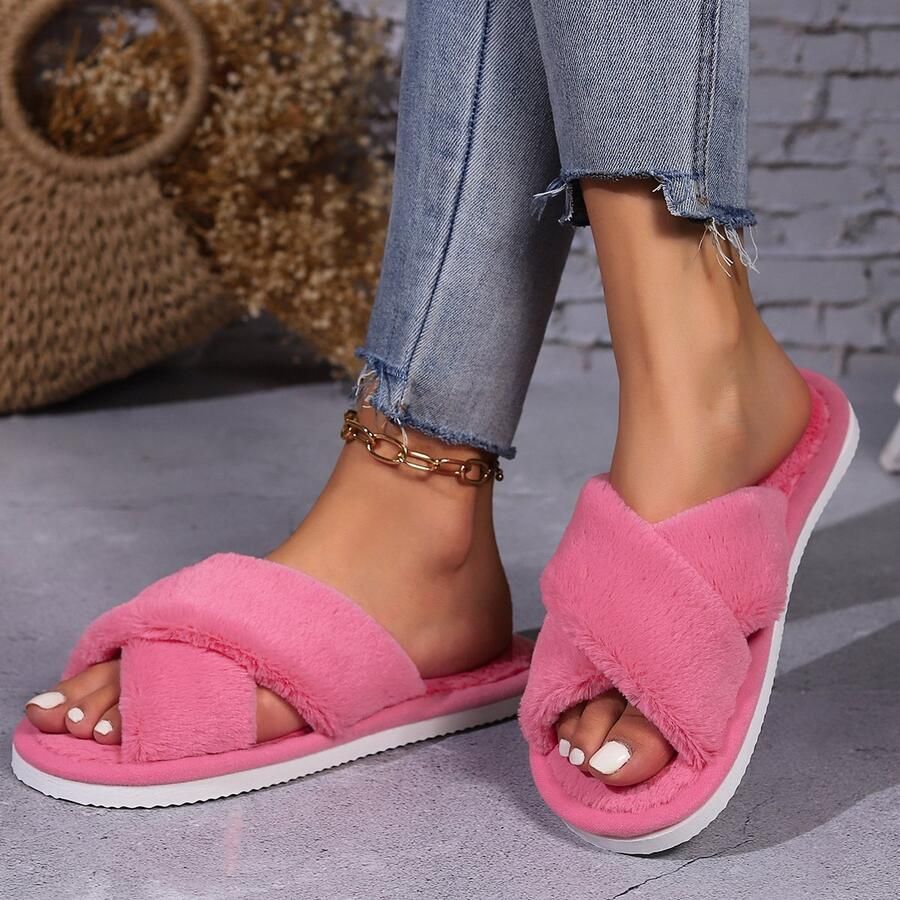 Damesslippers voor binnen Open teenmodel Comfortabel en lichtgewicht Ademend materiaal Duurzame zool Geschikt voor binnen en buiten
