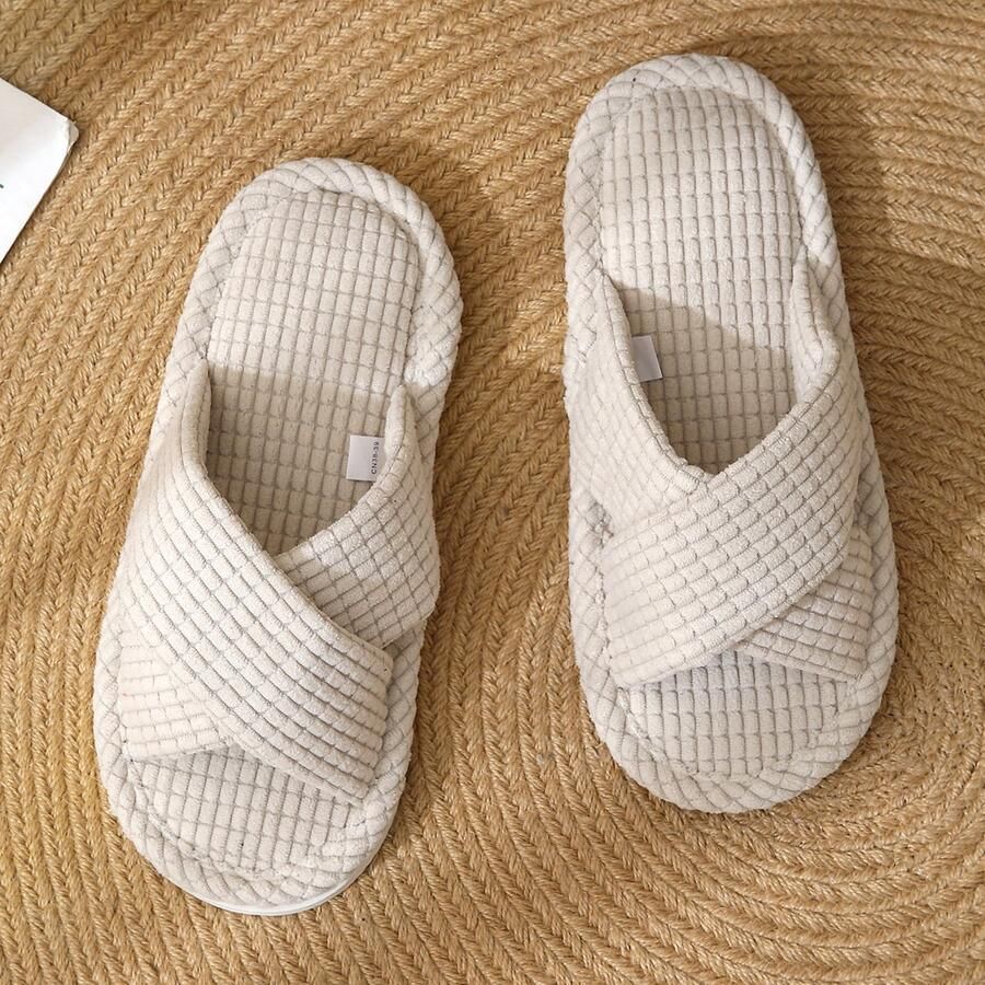 Damesslippers voor binnen Open teenmodel Comfortabel en lichtgewicht Ademend materiaal Duurzame zool Geschikt voor binnen en buiten