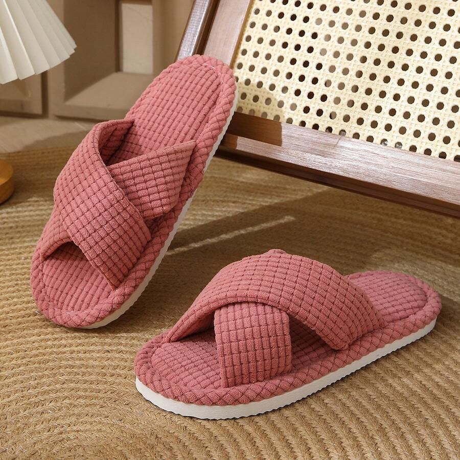 Damesslippers voor binnen Open teenmodel Comfortabel en lichtgewicht Ademend materiaal Duurzame zool Geschikt voor binnen en buiten