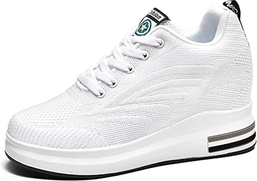 Damessneakers met wighak Comfortabele Sportschoenen voor Hardlopen en Fitness