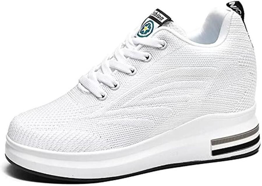 Damessneakers met wighak Comfortabele Sportschoenen voor Hardlopen en Fitness