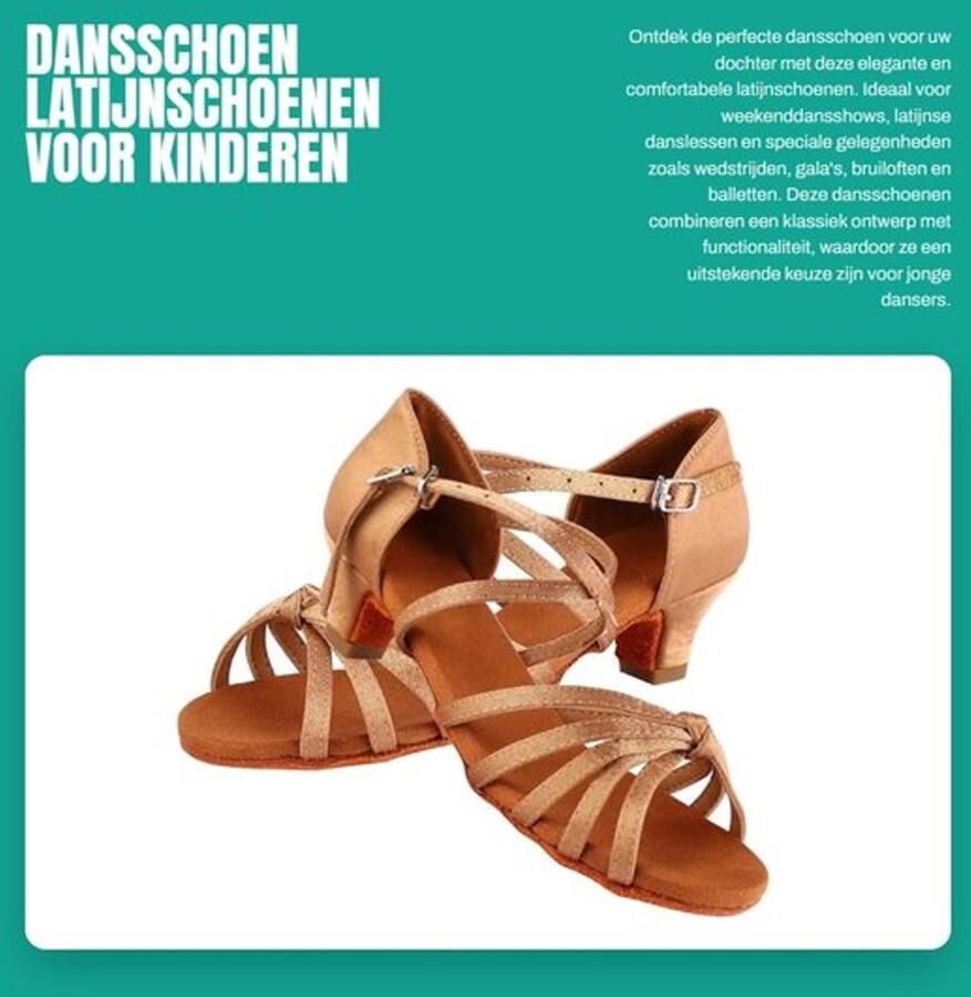 Dansschoen Zachte Comfortabele Latijnschoenen Dansschoenen Meisjes Hoge Hak Klassiek Ontwerp Duurzaam Geschikt voor Dansshows