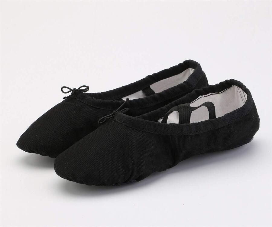 Dansschoenen Balletschoenen Vrouwen Volwassen Split Zool Ballroom Platte voor Ballet Dansles en Optredens )(42 Zwart)