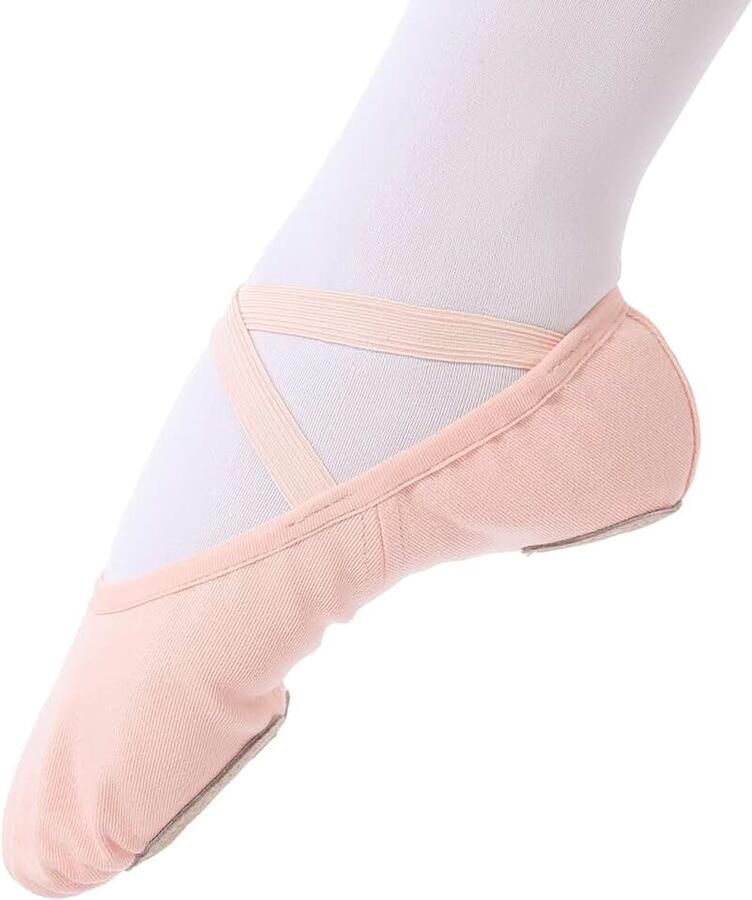 Balletschoenen meisjes balletschoenen dansschoenen dames stretch canvas voor kinderen volwassenen (kies een maat groter) roze