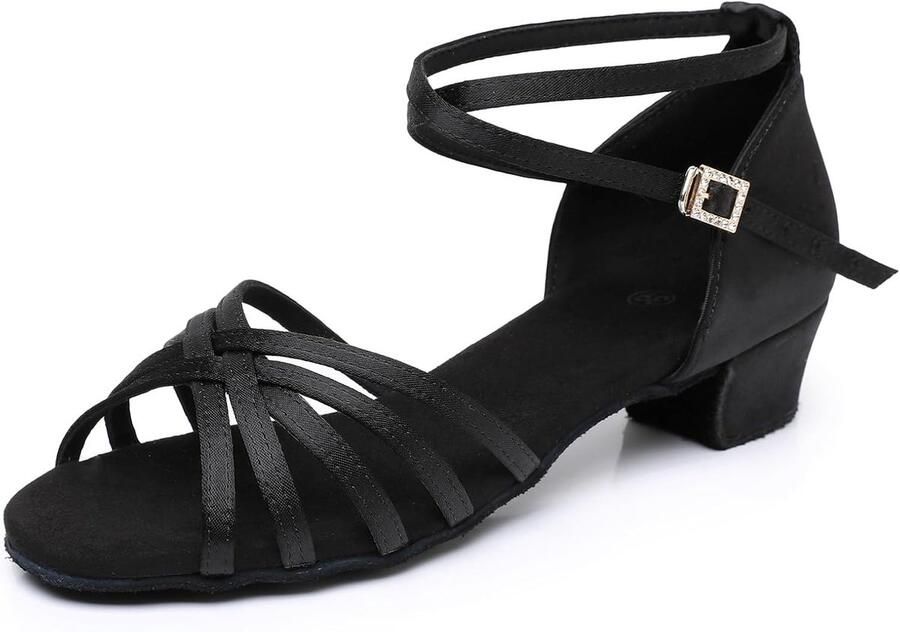 Dansschoenen meisjes 13.5 UK zwart voor salsa tango en chacha perfect voor danslessen ShopVlot