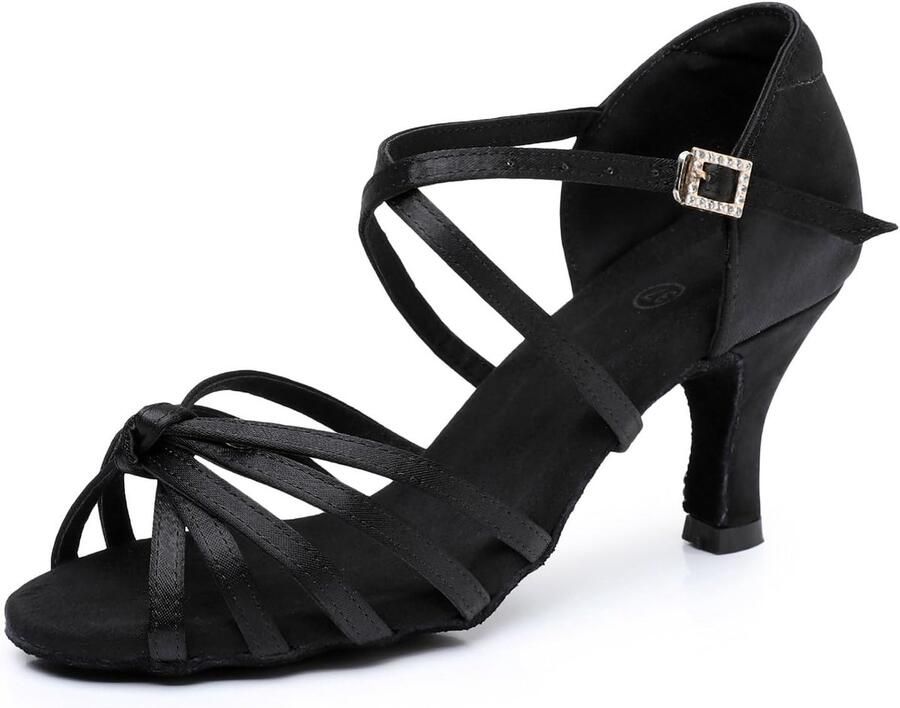Dansschoenen dames 36.5 EU zwart hak Salsa Tango Chacha ideaal voor ballroom trainingen ShopVlot