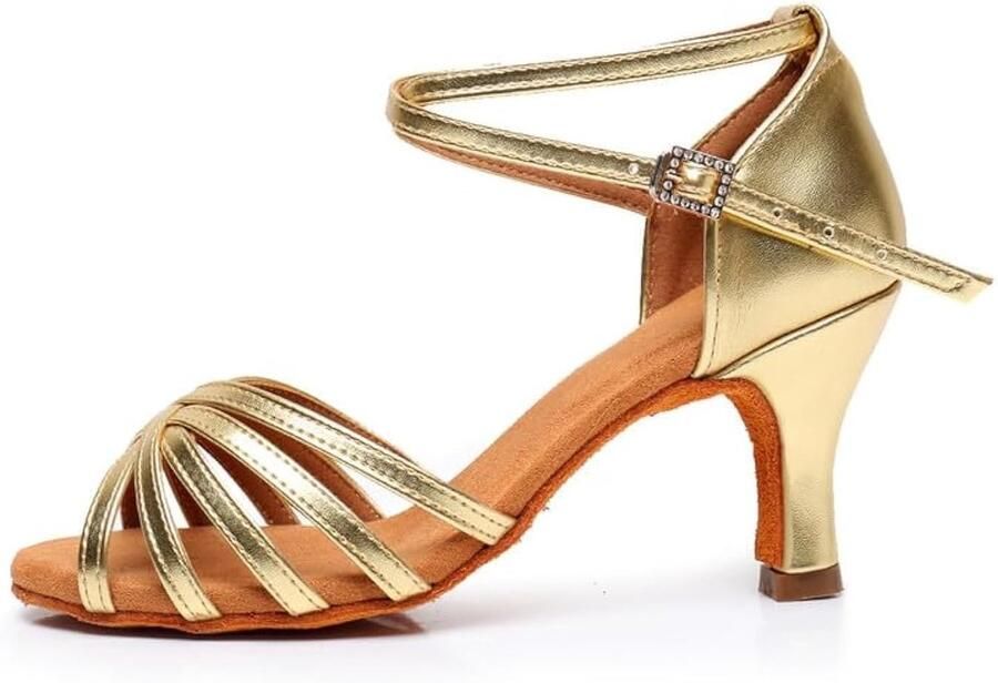 Dansschoenen dames 38 goud Latin Tango Salsa perfect voor dansoptredens ShopVlot