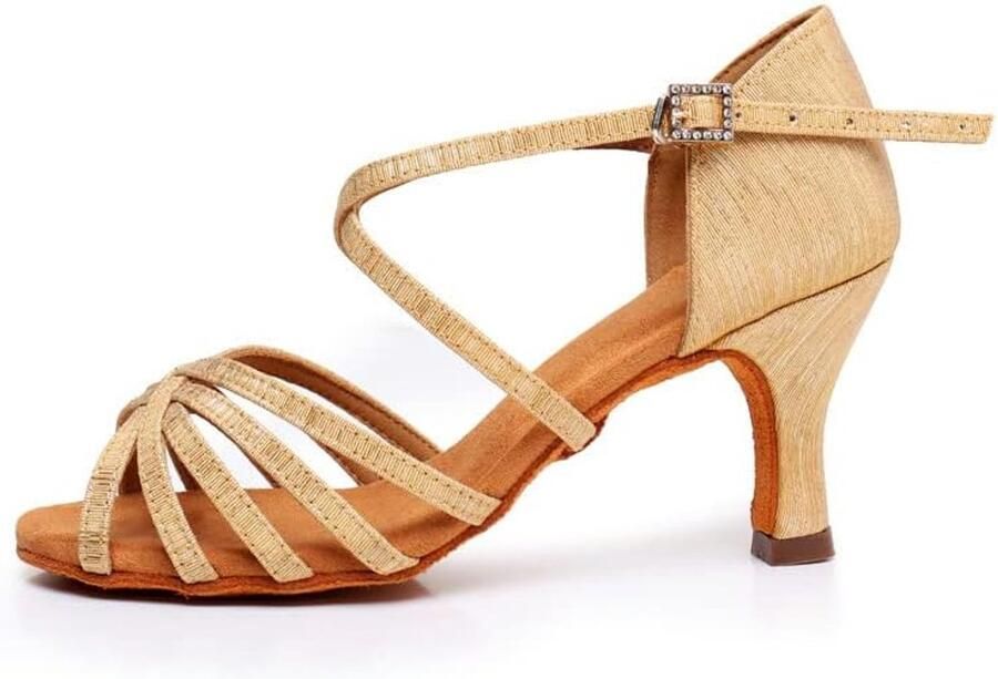 Dansschoenen voor dames bruin professioneel perfect voor tango en salsa ShopVlot