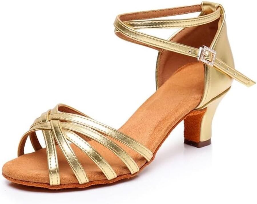 Dansschoenen dames 38 goud professioneel perfect voor tango en salsa ShopVlot