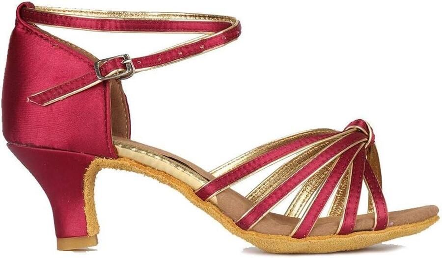 Dansschoenen Dames Balzaal Schoenen Latin Dansen Ergonomisch Ontwerp Model WH001 Zwart