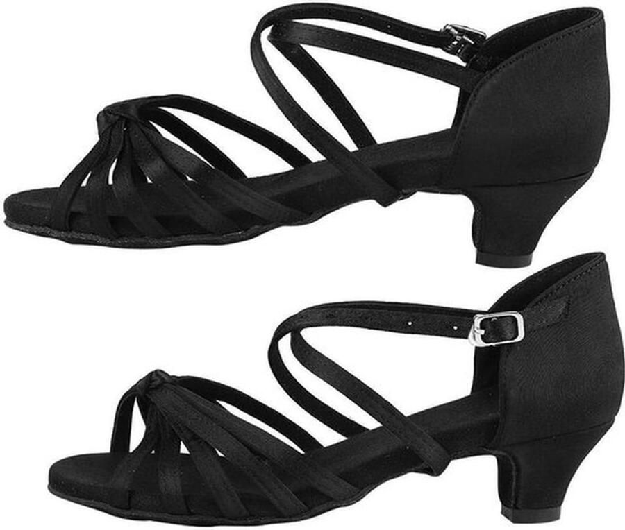Dansschoenen Dames Hoge Hak Latijnse Sandalen Ademend Antislip Comfortabel Materiaal Danssandalen