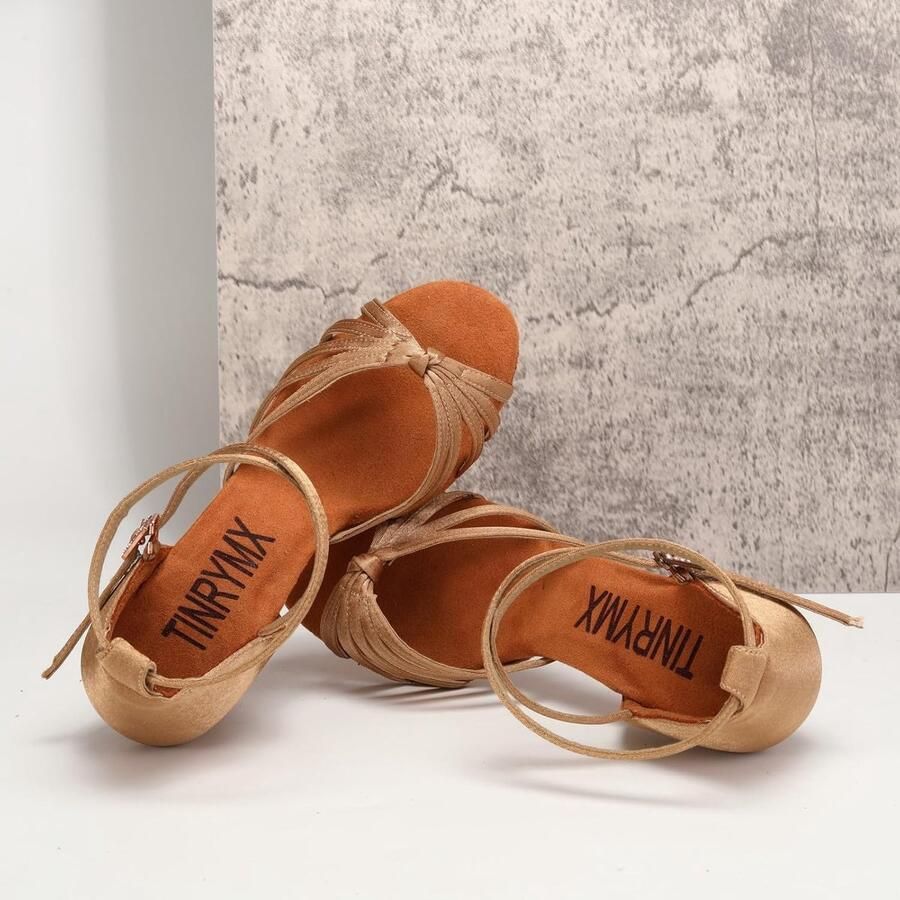 Dansschoenen dames satijnen Standaard Ballroom oefen tango Salsa Latijnse Dansschoen model-WZSP801