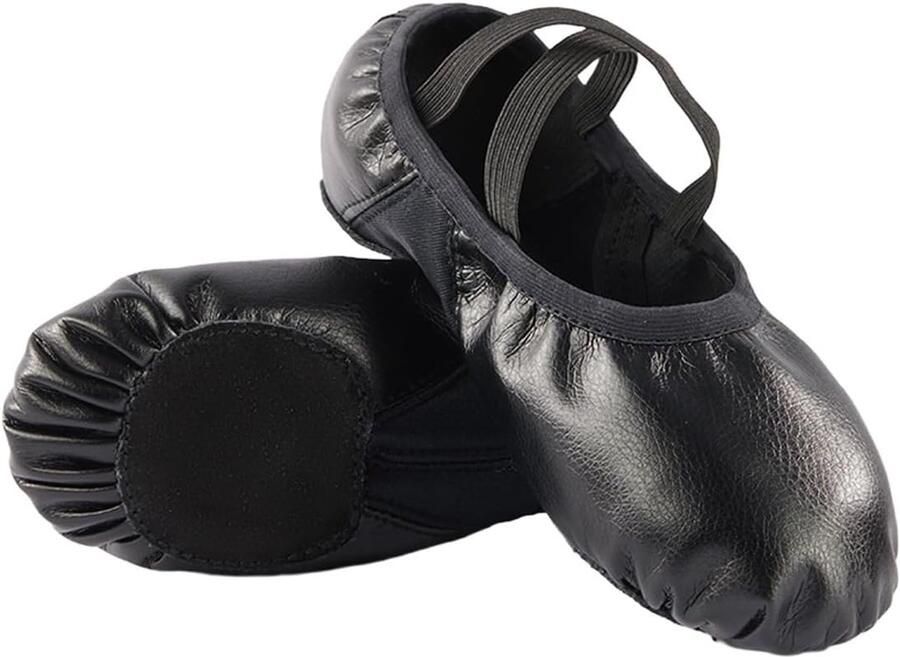 Dailygoods- Dansschoenen Dames Antislip Varkensleer Ademend Elastisch Comfortabele Hak Danspantoffels