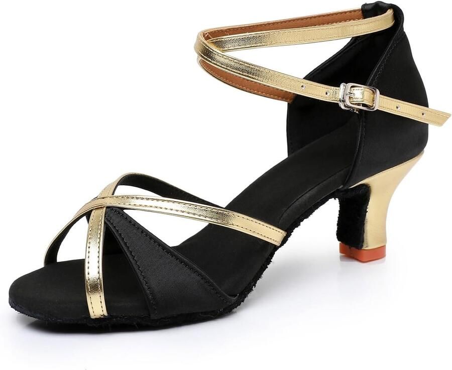Dansschoenen dames zwarte ballroom schoenen voor salsa en bachata perfecte grip en comfort ShopVlot
