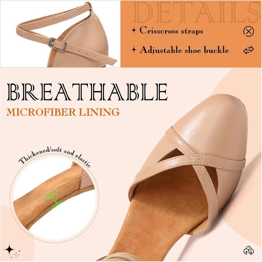 Dansschoenen Gesloten Teen Salsa Tango Modern Dansschoenen Karakter Schoenen