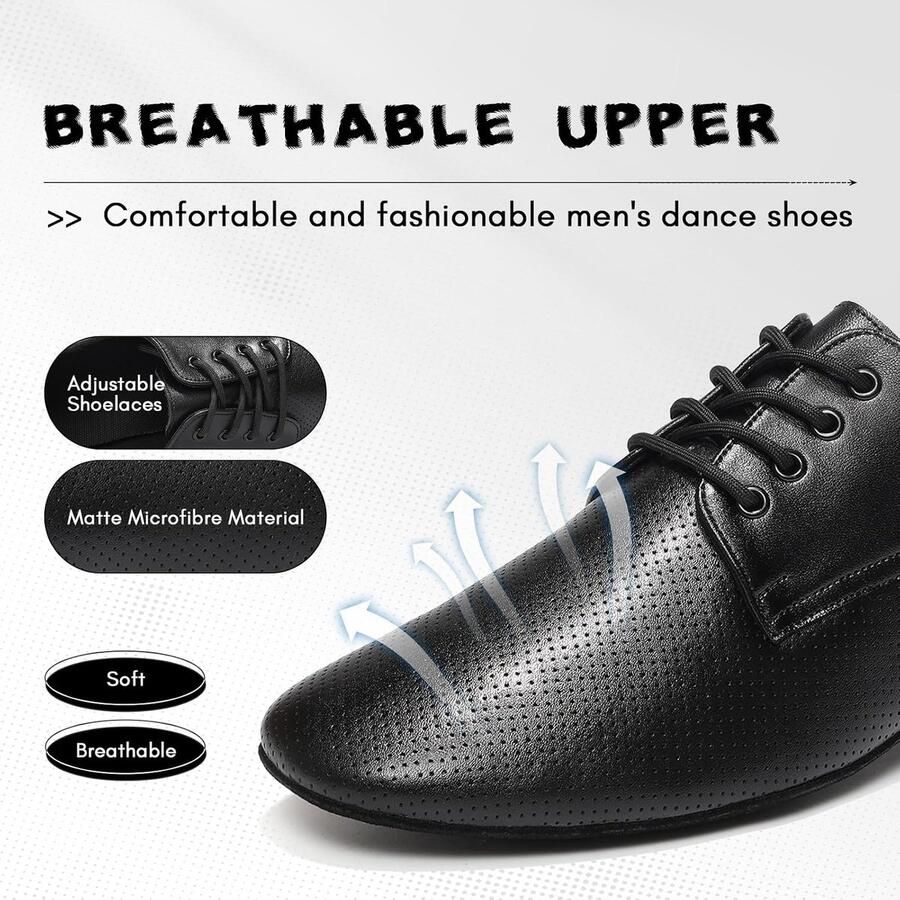 Dansschoenen Gesloten Toe Lace-up moderne dansschoenen Ballroom Jazz Moderne Tango Latijns-Amerikaanse Dansschoenen hak Model