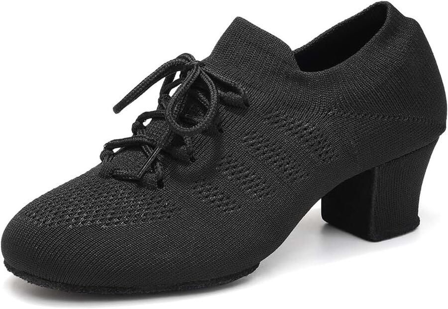 Dansschoenen Gesloten Toe Standaard Gesloten Teen Ballroom Dansschoenen Lace Up Latin Dansschoenen Salsa Onderwijs Schoenen