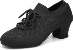 Dansschoenen Gesloten Toe Standaard Gesloten Teen Ballroom Dansschoenen Lace Up Latin Dansschoenen Salsa Onderwijs Schoenen